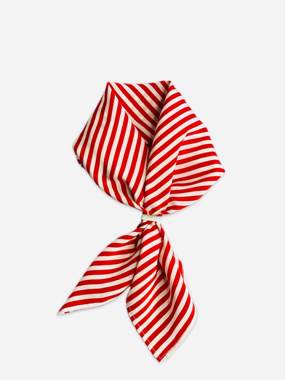 Last One‼️NWT SILKLETTE ‘Bonjour’ Red/White Stripes 100% Fine Silk Kerchief